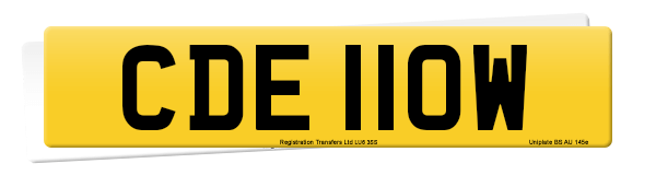 Registration number CDE 110W